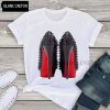 2021 Summer Short Sleeve Tee Shirt Femme Clothing Fashion Women Tshirt High Heel Shoes White T Shirt Tops Print Tshirt Female - Image 5