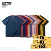 Extfine 100% Combed Cotton Short Sleeve T-shirt Men 2021 Summer Casual Tshirt Women Basic Harajuku Soft T Shirt Tops Tee - Image 5
