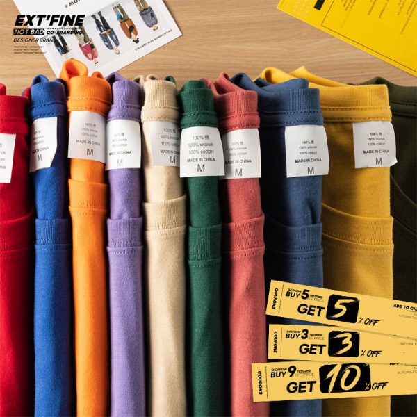 Extfine 100% Combed Cotton Short Sleeve T-shirt Men 2021 Summer Casual Tshirt Women Basic Harajuku Soft T Shirt Tops Tee