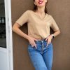 Hirsionsan 100% Cotton Summer T Shirt Women Soft Short Sleeve  V Neck Female Tees Basic Kintwear Tops Harajuku Tshirt for Ladies - Image 3