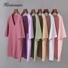 Hirsionsan 100% Cotton Summer T Shirt Women Soft Short Sleeve  V Neck Female Tees Basic Kintwear Tops Harajuku Tshirt for Ladies - Image 4