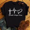 ZOGANKIN Women's T-shirt Short Sleeve T shirt Female Heart Gesture Print Black Shirts Girls Summer Fashion Clothes - Image 6