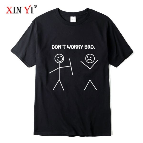 XINYI Men's T-shirt 100% cotton high quality casual Funny design print men T shirt casual knitted mens t-shirt tee shirts tops