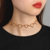Mới Rỗng Hàn Quốc Ngọt Trái Tim Vòng Cổ Choker Tuyên Bố Bạn Gái Dễ Thương Bicolor Vòng Cổ Trang Sức Collier Femme 2022 - Image 3