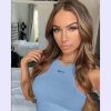 Sport Women Sleeveless Racerback Tshirts Crop Top OFF Letters Embroidery Ribbed Knit Slim Summer 2022 Bustier Streetwear - Image 4