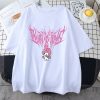 Kawaii Rabbit Print Oversized T-shirt Goth Harajuku Streetwear Tops Women T shirt Angel Print Tshirt Loose Short Sleeve Shirt - Image 2