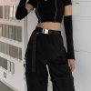 HOUZHOU Goth Black T-shirts Techwear Cyber Y2k Crop Top Kpop Harajuku Hippie Women Tee Gothic Dark E-girl Streetwear Tshirt Alt - Image 4